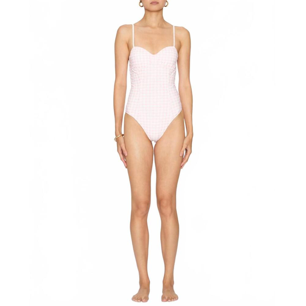 NEW LOVESHACKFANCY mina one-piece swimsuit in angel pink